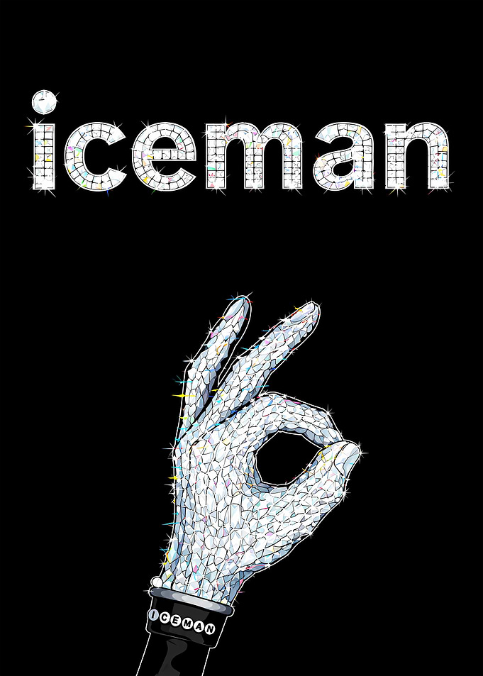 Iceman Diamond Hand Gesture Art