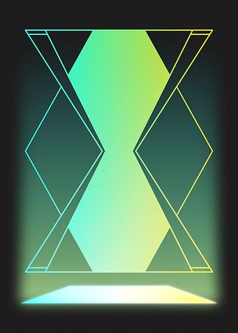 Futuristic Geometric Hourglass Emblem