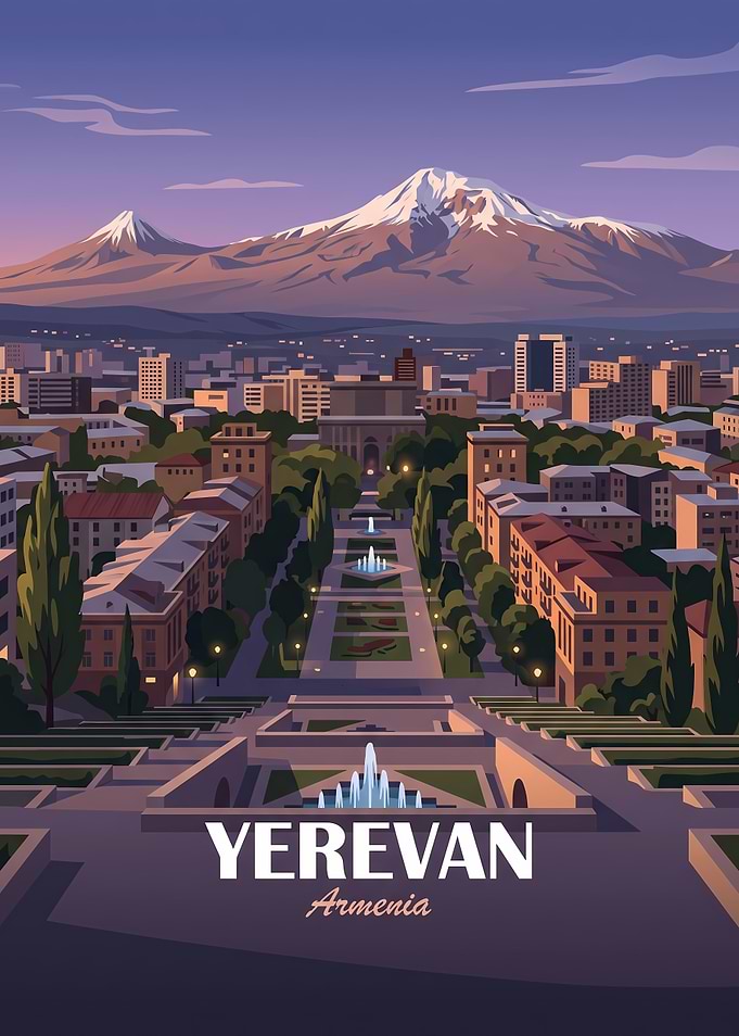Yerevan Armenia Travel Poster