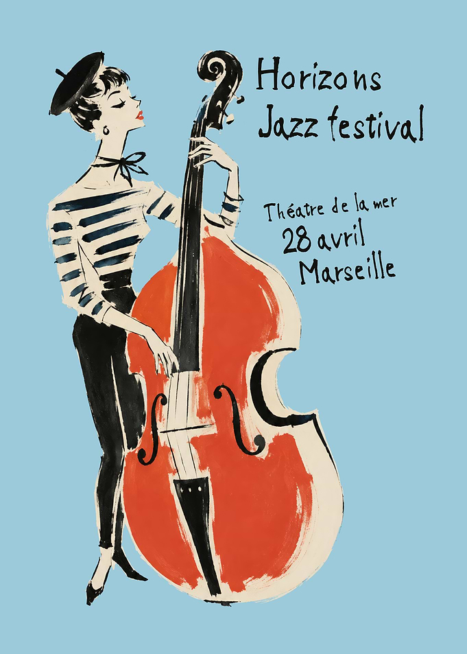 Horizons Jazz Festival Vintage Poster
