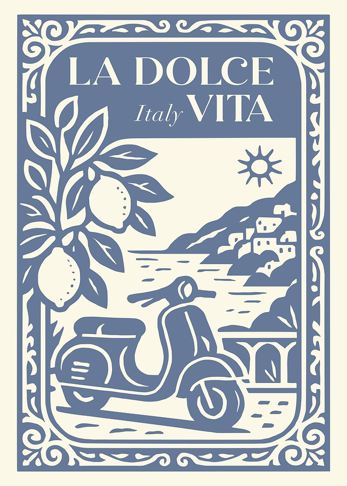 La Dolce Vita Italian Travel Poster