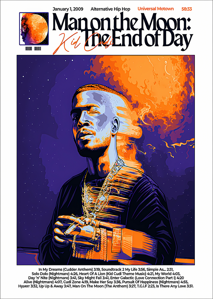 Kid Cudi Man on the Moon Poster