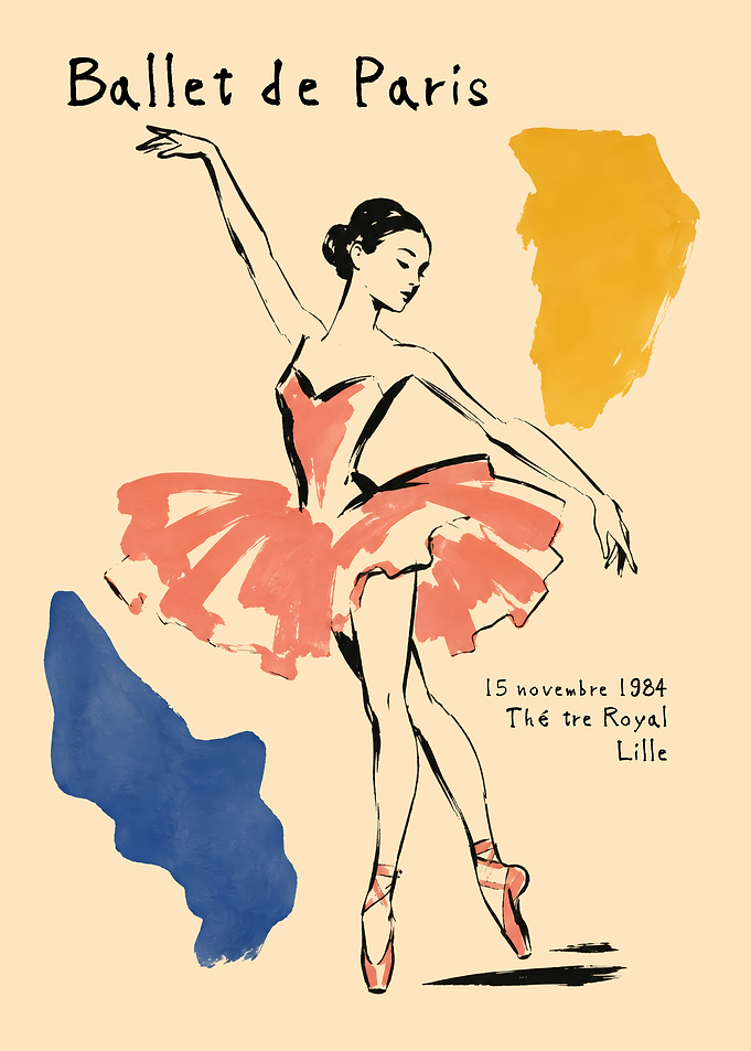 Vintage Ballet de Paris Poster