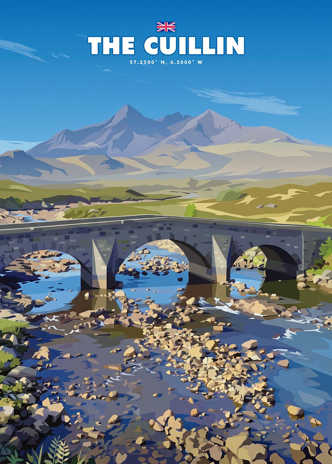 The Cuillin Scotland Travel Poster