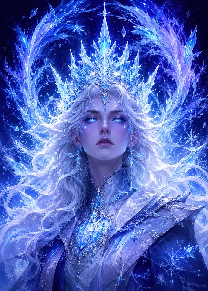 Ethereal Ice Queen Fantasy Portrait