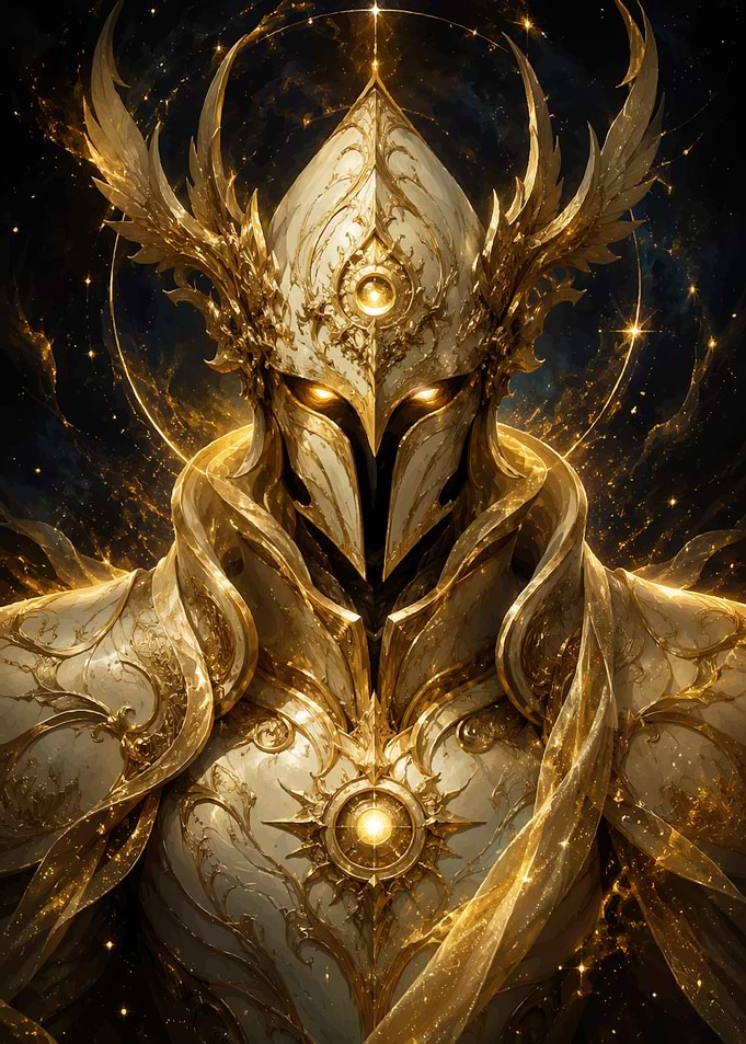 Golden Celestial Warrior Knight