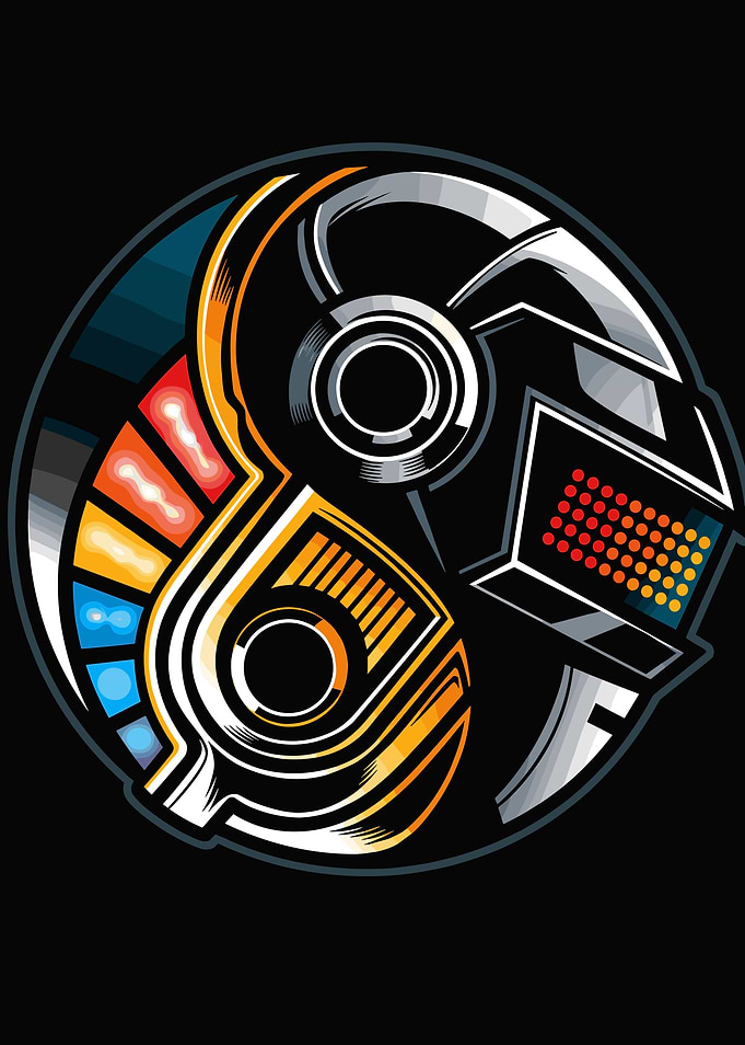 Daft Punk Yin Yang Helmet Design