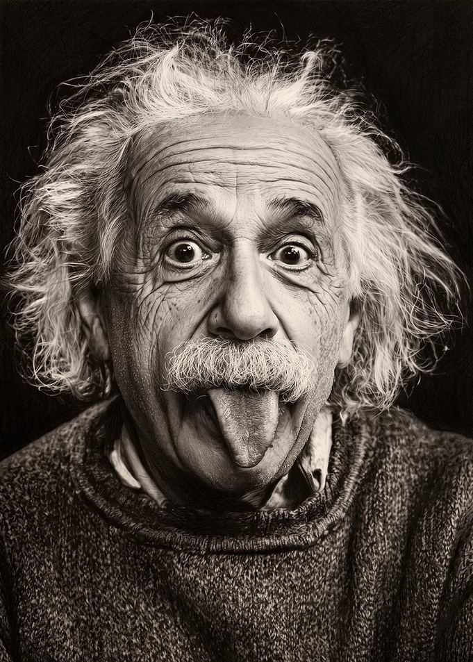 Albert Einstein Sticking Out Tongue