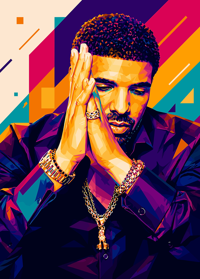 Drake Pop Art Portrait