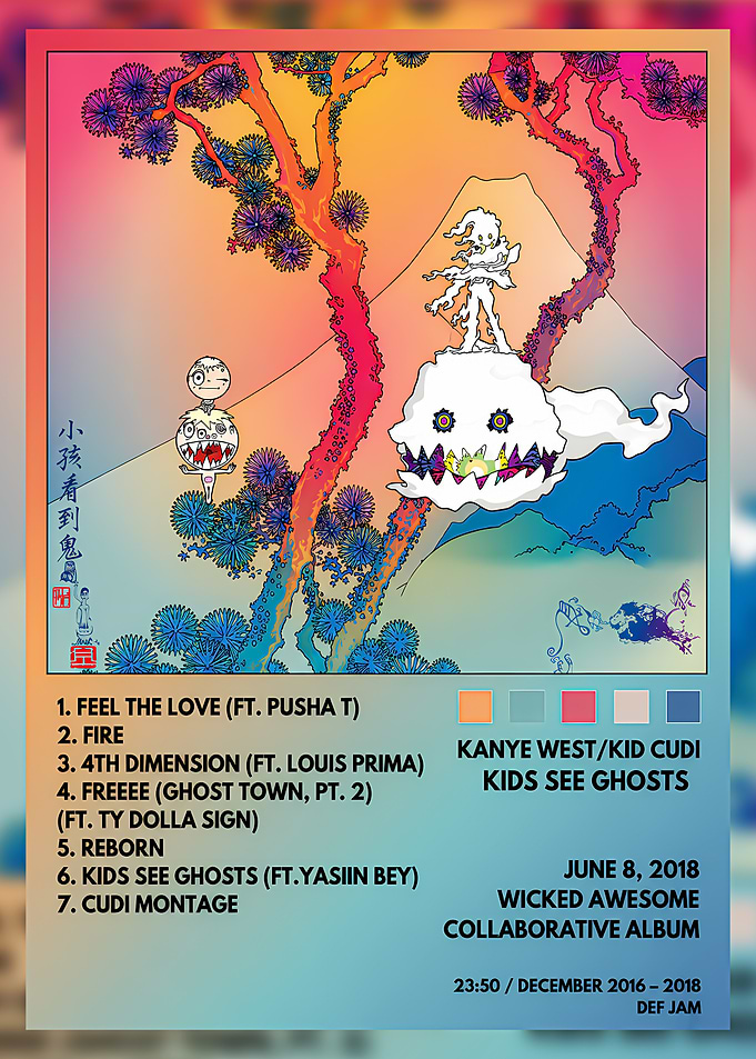 Kids See Ghosts Album Art Poster
