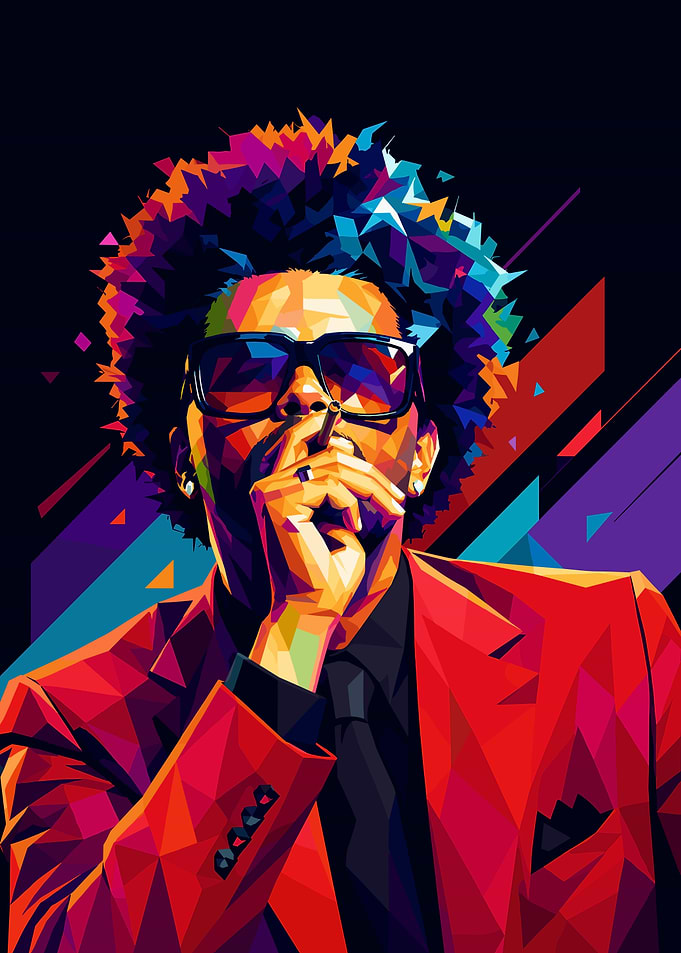 The Weeknd Low Poly Pop Art