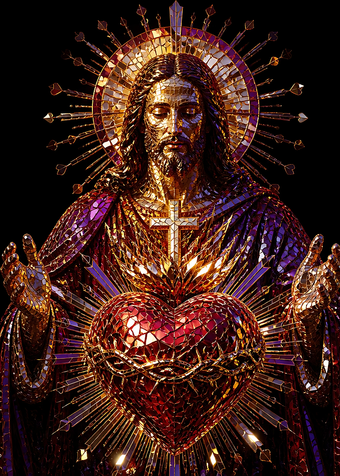 Sacred Heart of Jesus Mosaic Art