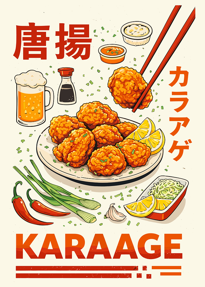 Japanese Karaage Fried Chicken Poster