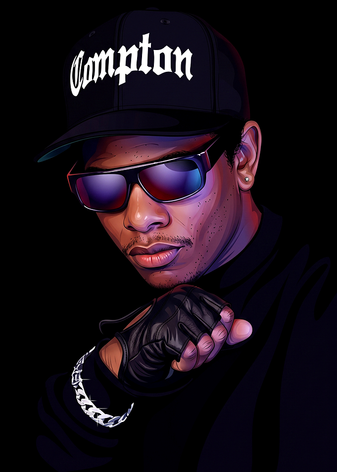 Eazy E Compton Portrait Illustration