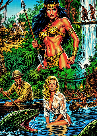 Jungle Adventure Comic Book Art