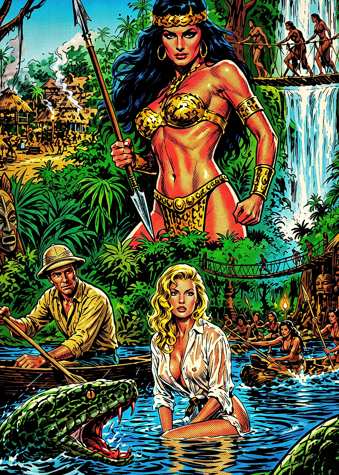 Jungle Adventure Comic Book Art