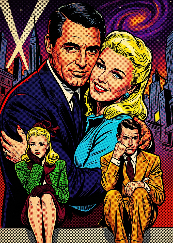 Vintage Hollywood Pop Art Illustration