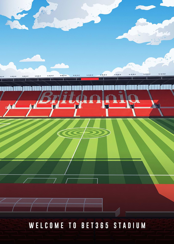 Britannia Stadium Soccer Field Illustration