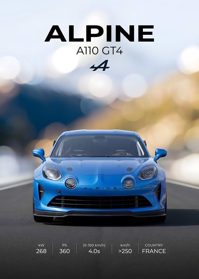 Alpine A110 GT4 Sports Car