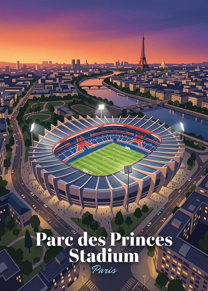 Parc des Princes Stadium Paris Poster