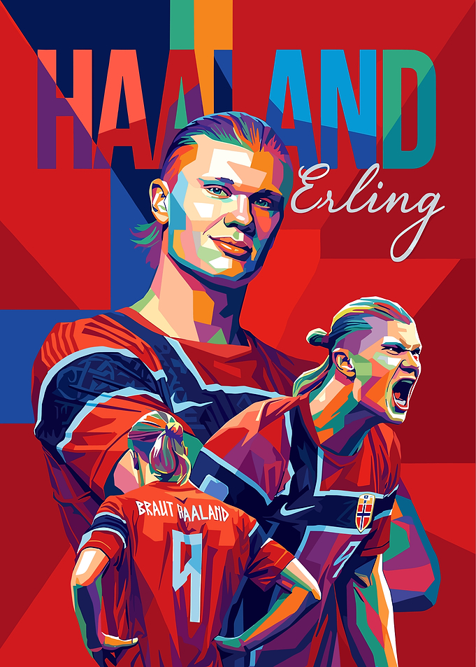 Erling Haaland Pop Art Poster