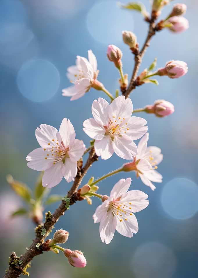 Delicate Cherry Blossom Branch