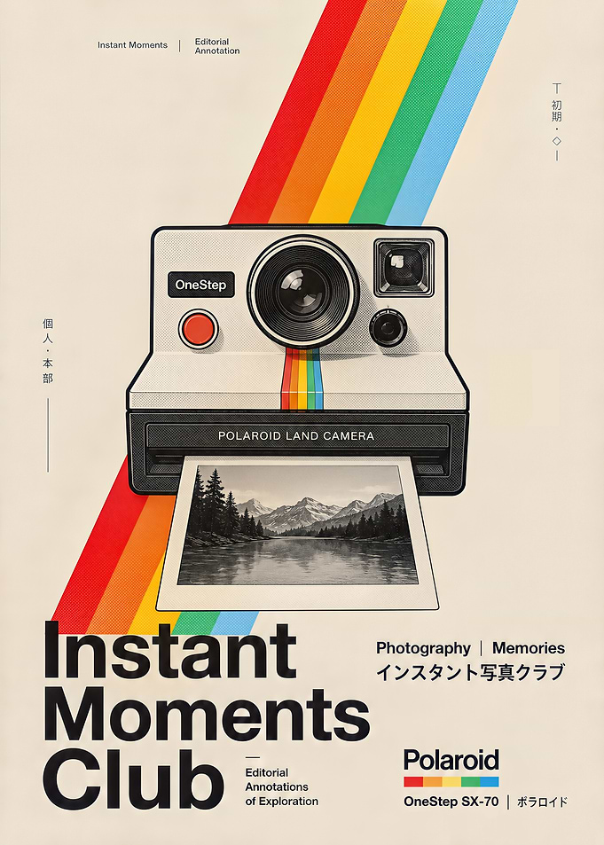 Vintage Polaroid Instant Moments Poster