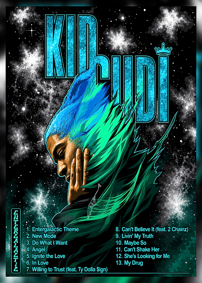 Kid Cudi Entergalactic Album Art Poster