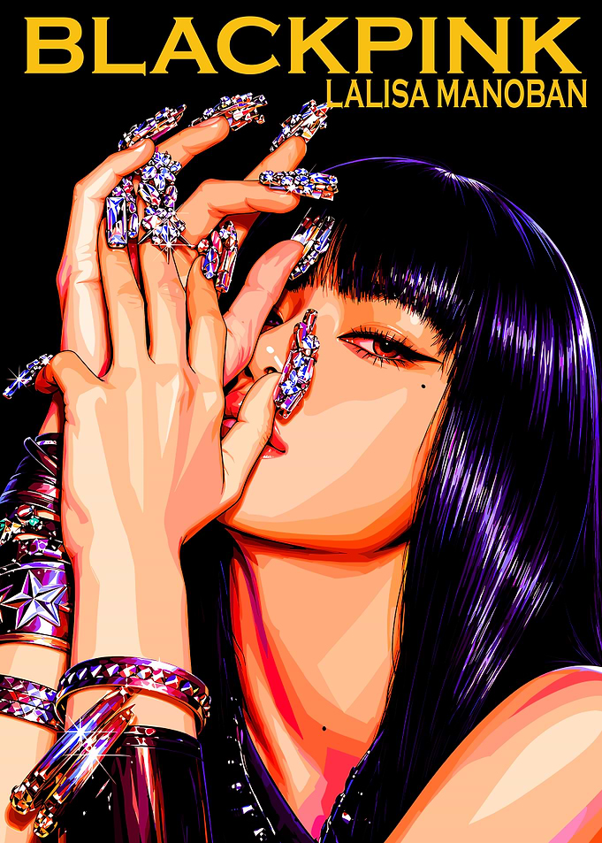 Blackpink Lalisa Manoban Digital Portrait