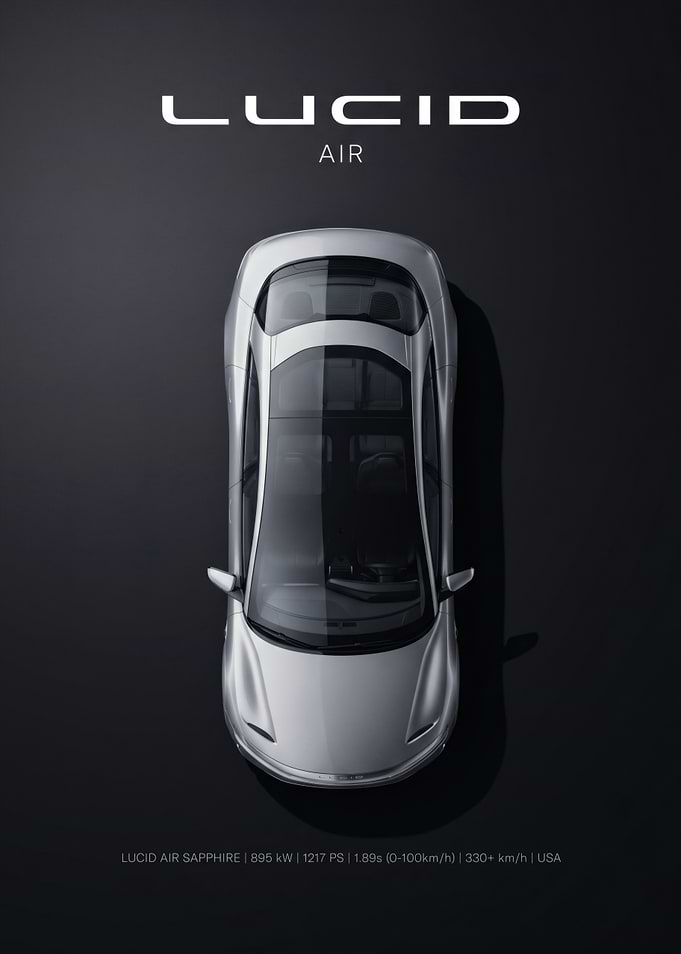 Lucid Air Sapphire Top View