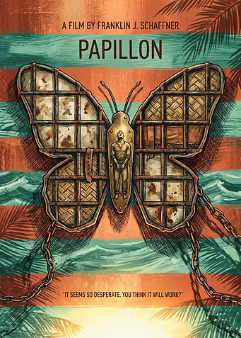 Papillon Movie Adventure Film Retro Wall Art