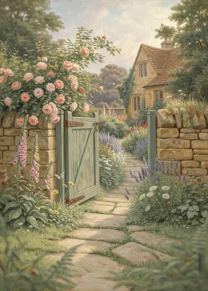 English Cottage Garden Path