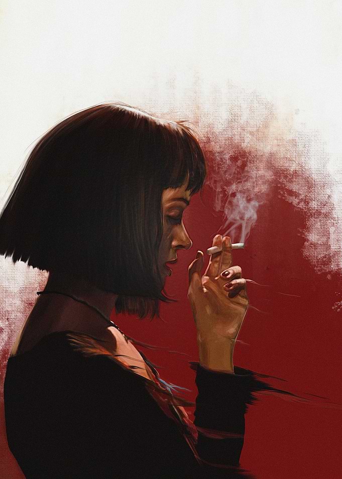 Mia Wallace Pulp Fiction Portrait