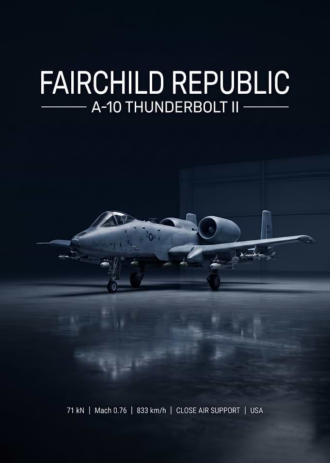 Fairchild Republic A-10 Thunderbolt II Poster