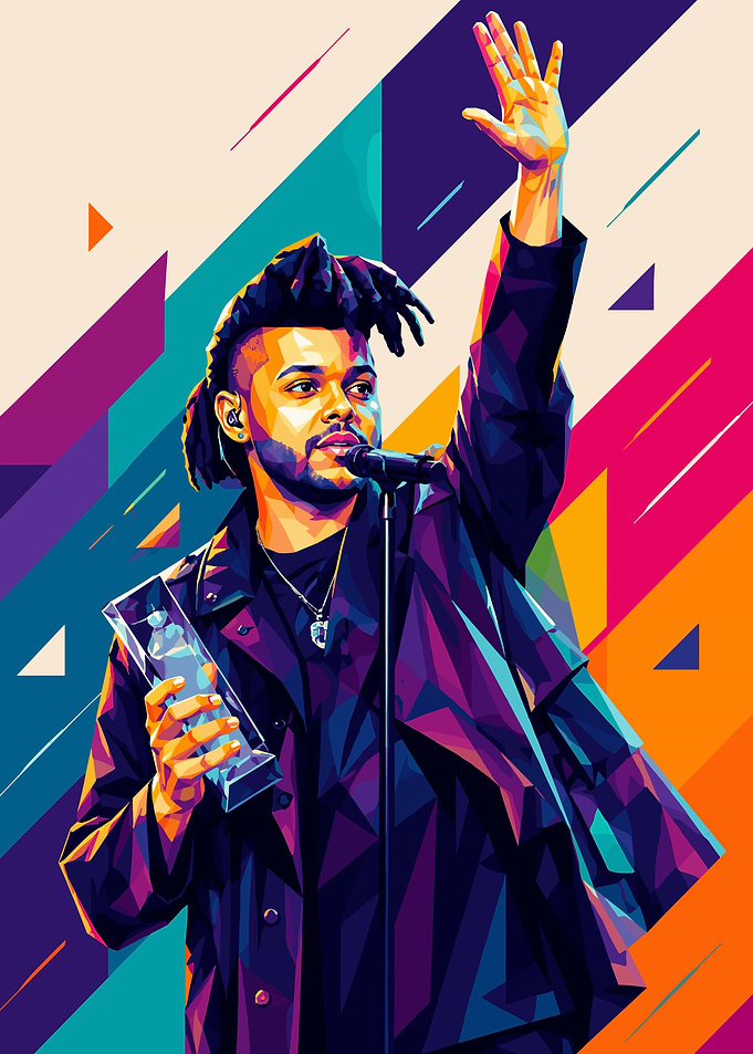 The Weeknd Pop Art Portrait