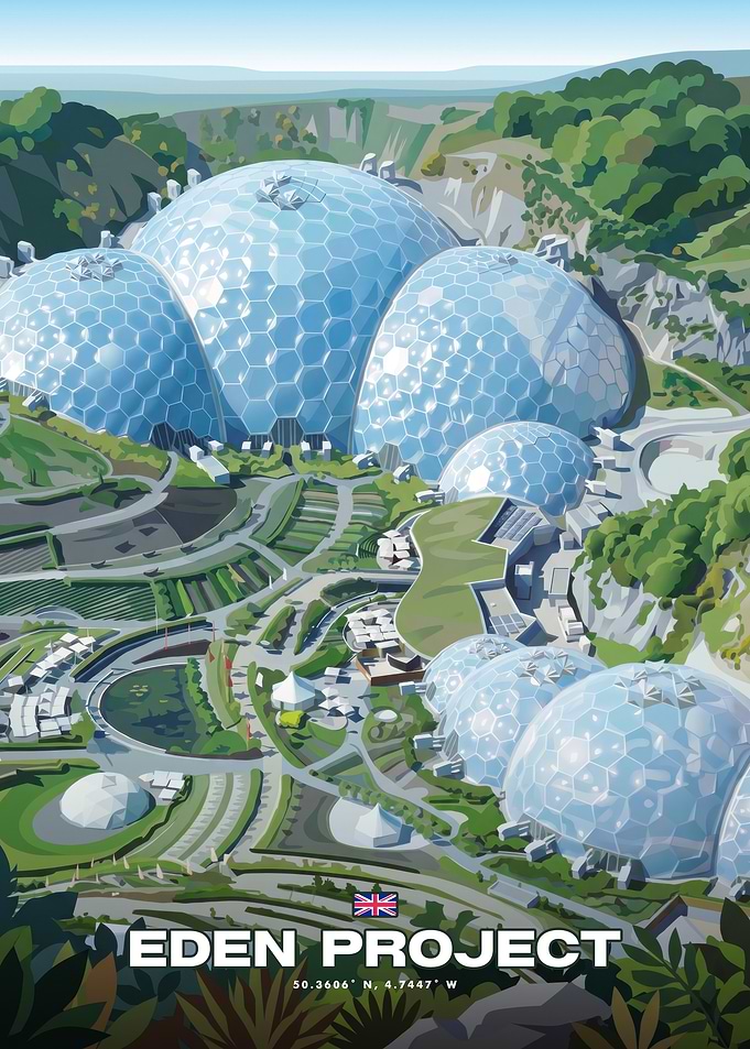 Eden Project Botanical Garden Poster