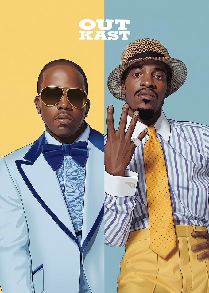 OutKast Hip Hop Duo Illustration