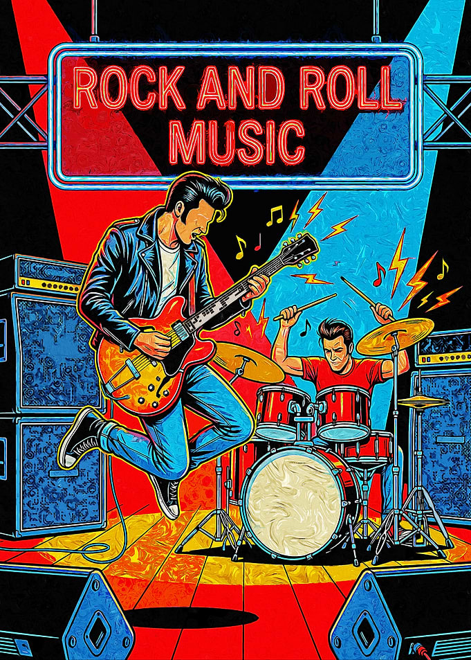Rock and Roll Music Band Poster