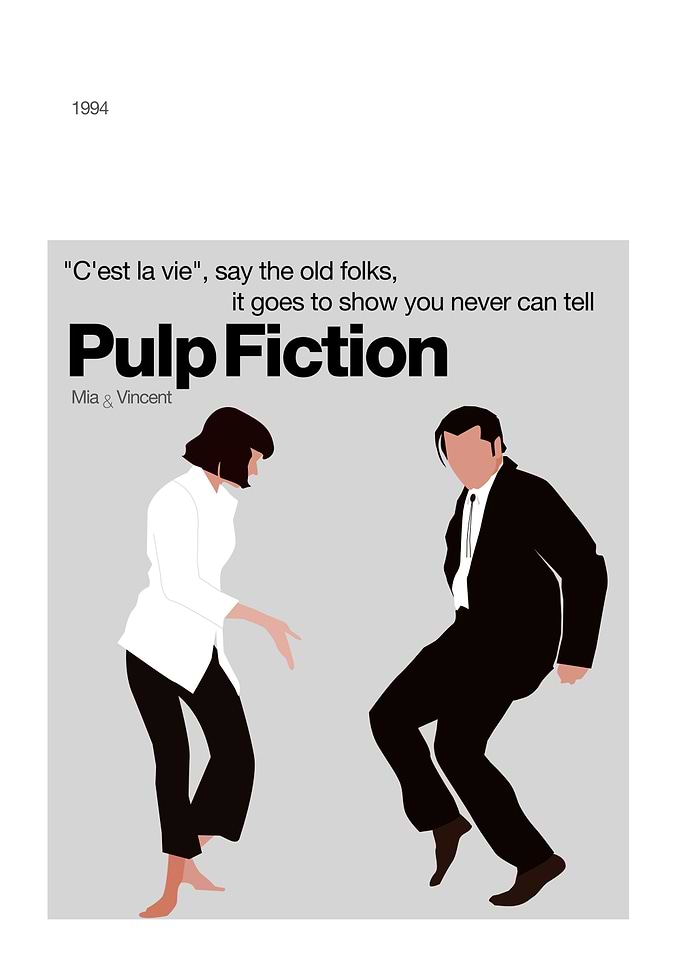 Pulp Fiction Minimalist Dance Poster