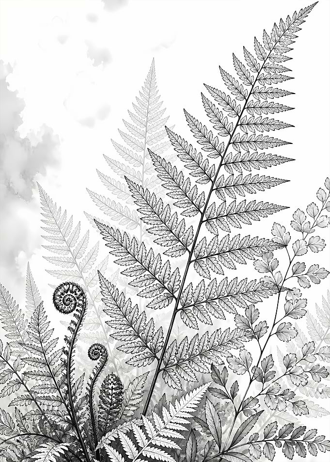 93 - Botanical Fern Illustration