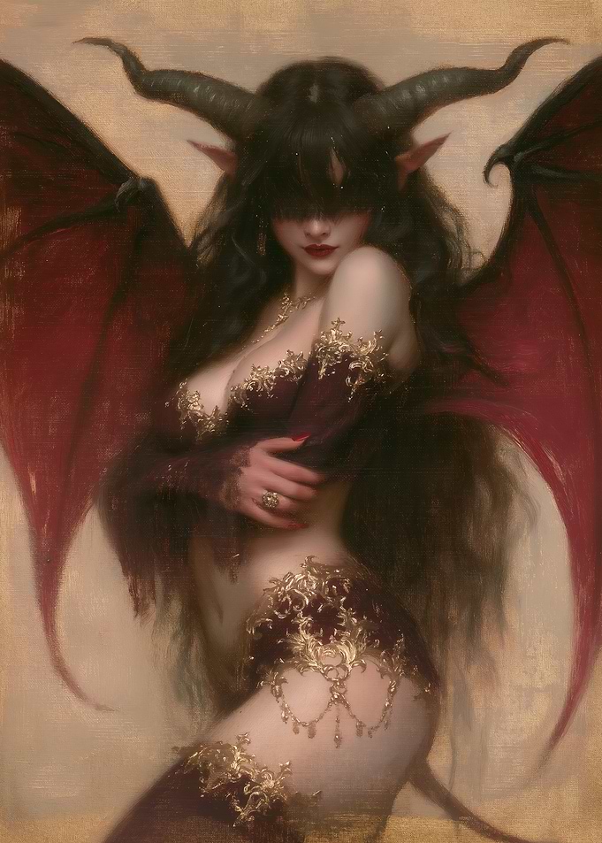 Elegant Succubus Fantasy Portrait