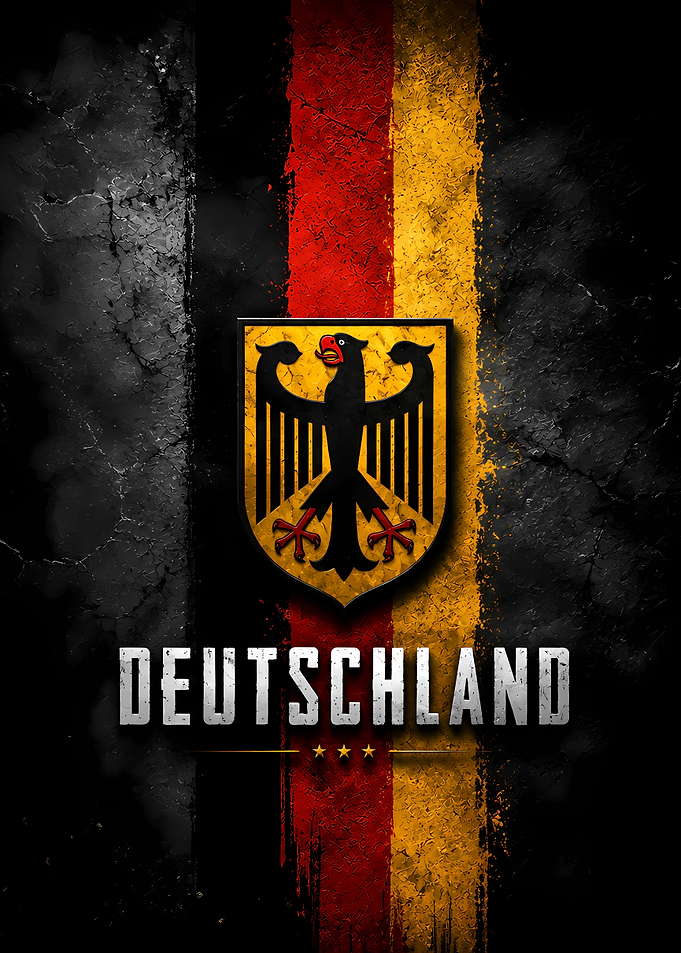 Germany Flag and Emblem Poster
