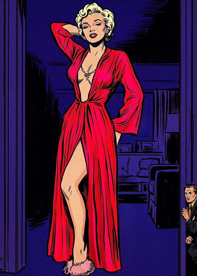 Marilyn Monroe Pop Art Comic Style