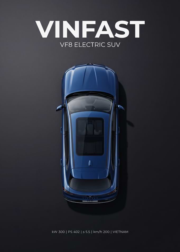 VinFast VF8 Electric SUV Top View