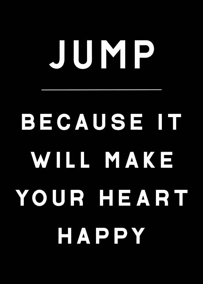 Jump Inspirational Quote Wall Art