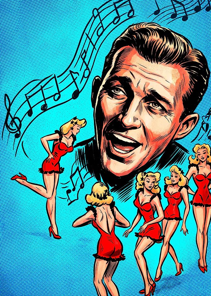Vintage Pop Art Musical Performance