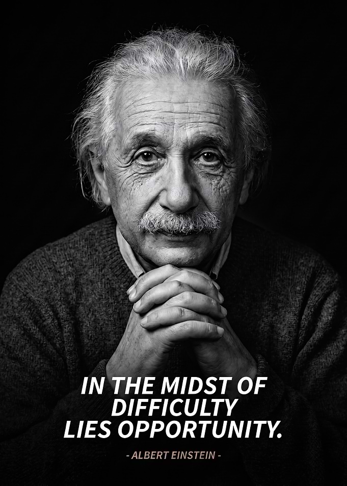 Albert Einstein Inspirational Quote Poster