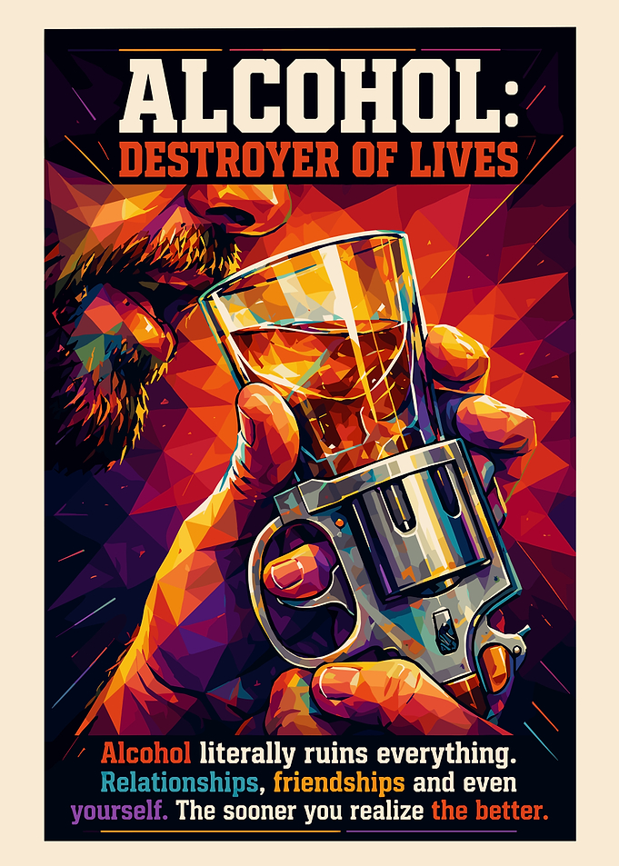 Alcohol Destroyer of Lives Poster