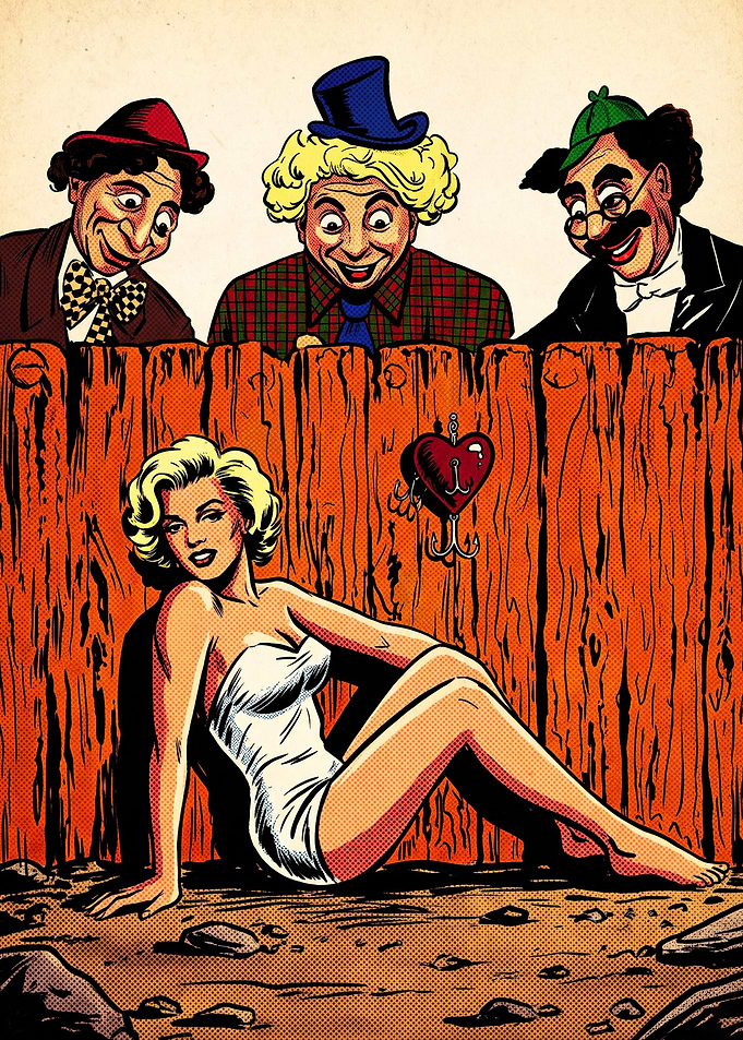 The Three Stooges and Marilyn Monroe