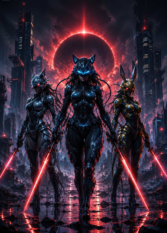 Cybernetic Warriors in Dark City
